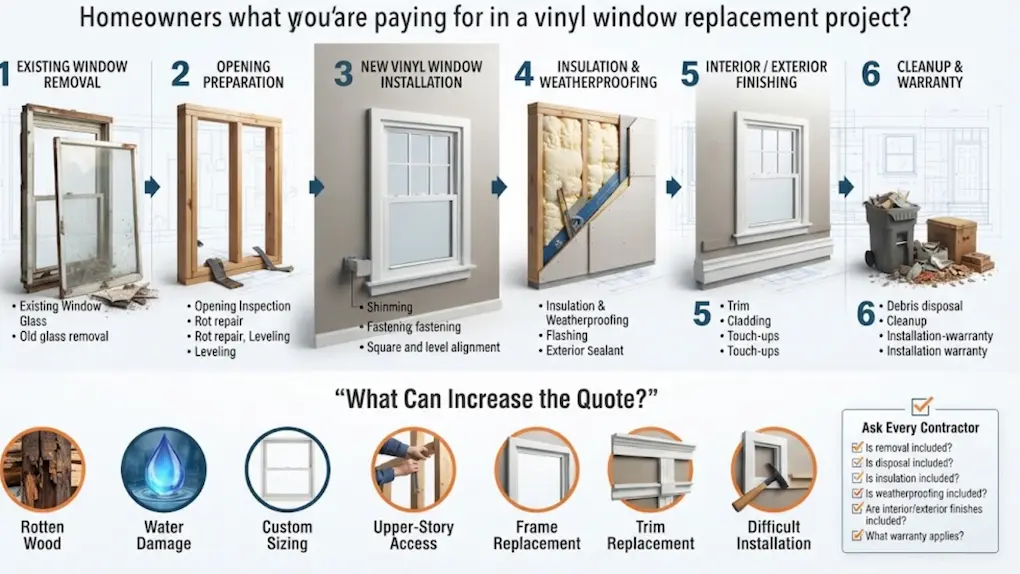 What Is Included in a Vinyl Window Replacement Quote